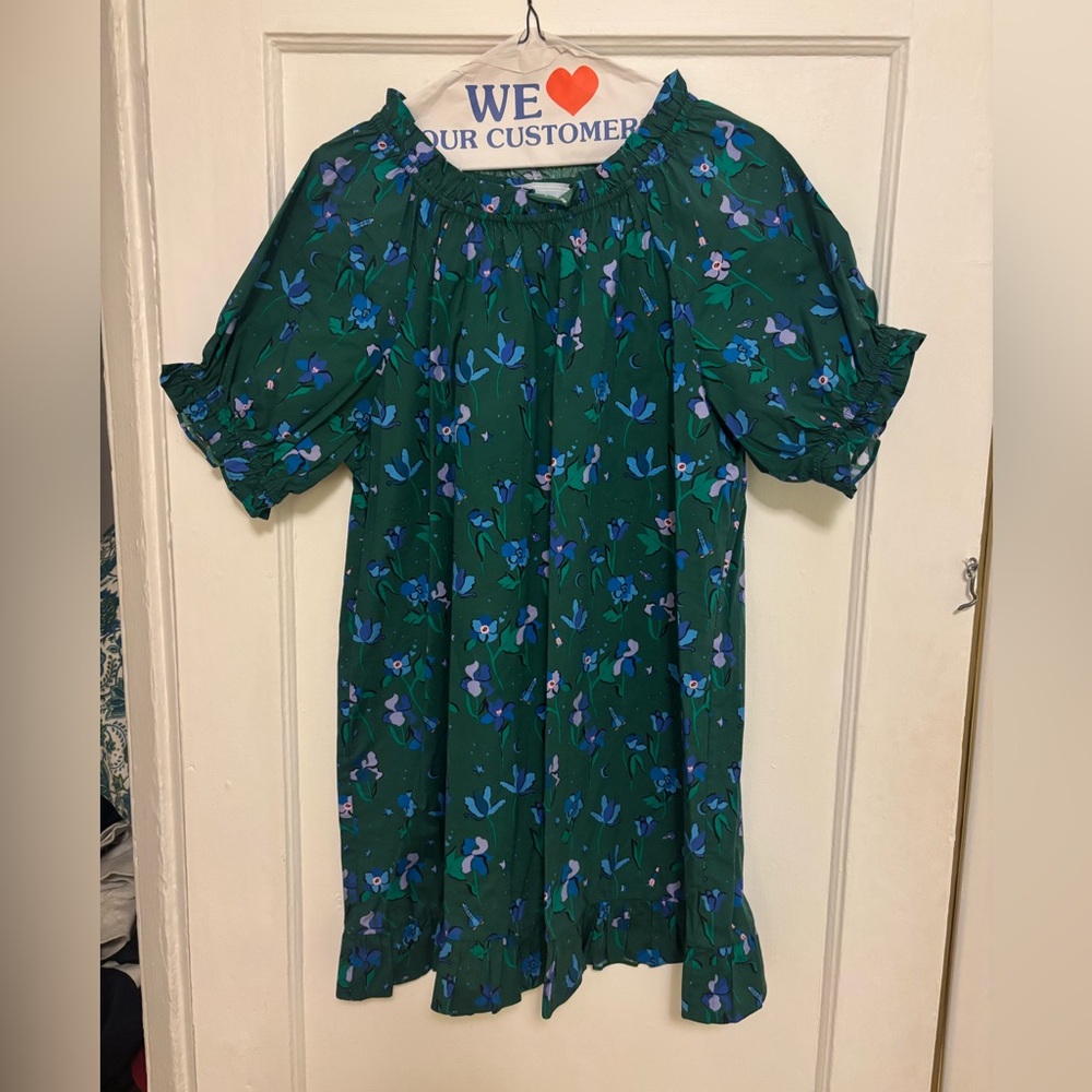 Hill House - The Katherine Nap Dress - Emerald Space Floral